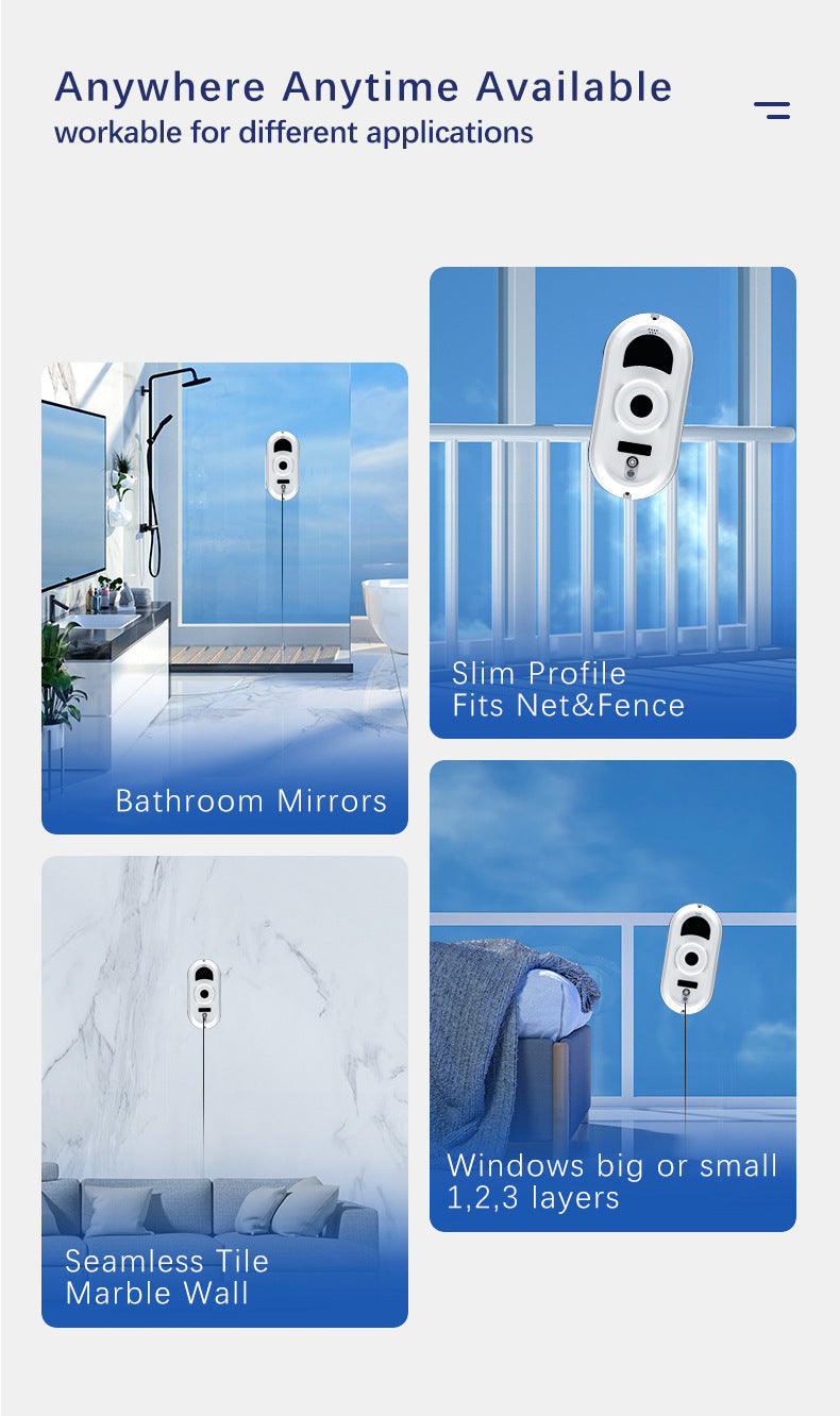 Full-Automatic Intelligent Glass Cleaning Robot – Remote Controlled