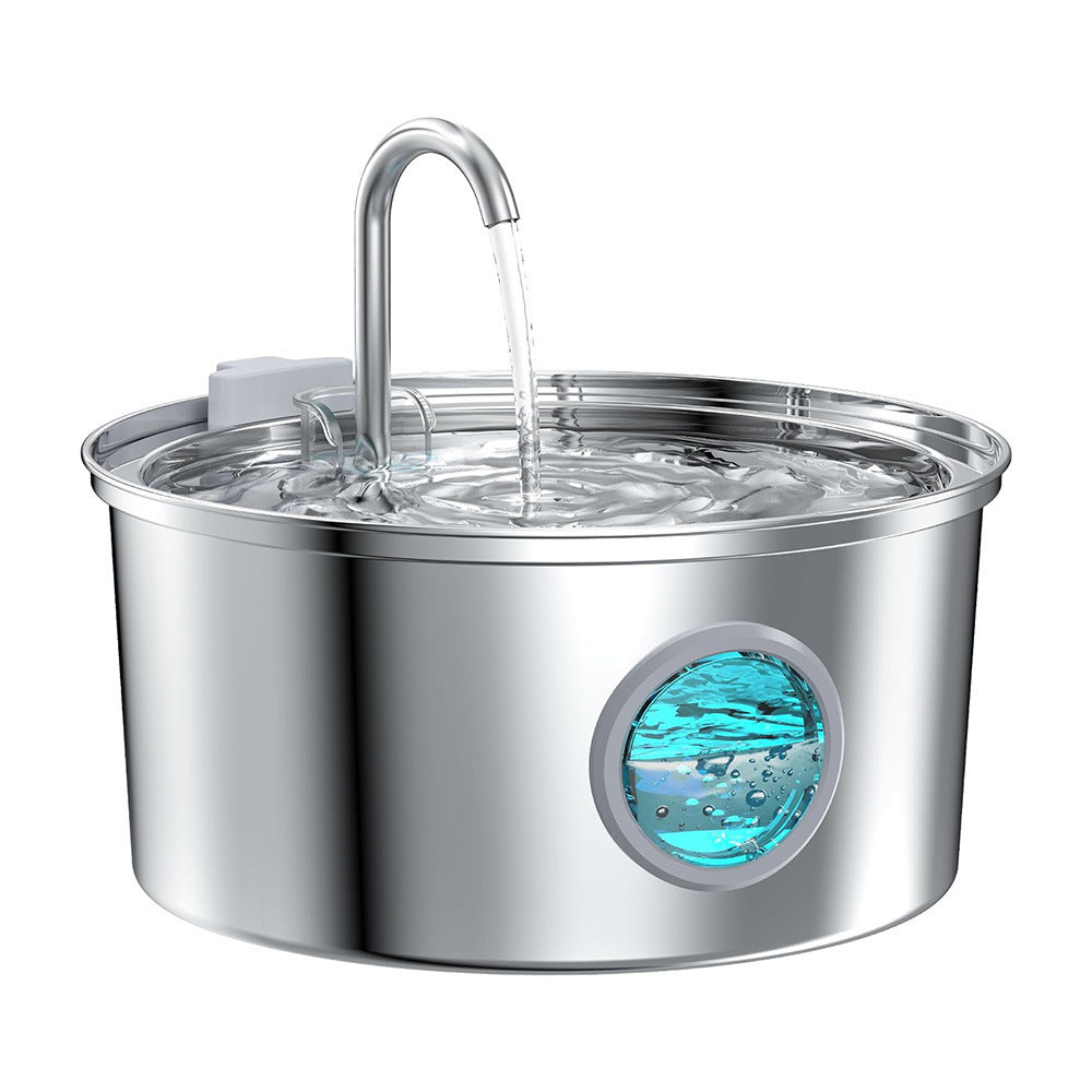 Stainless Steel Smart Pet Water Dispenser, 3.2L Automatic Circulating Fountain for Cats & Dogs