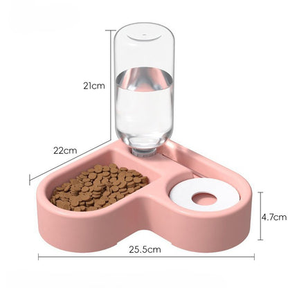 Heart-Shaped Automatic Water Dispenser Pet Bowl